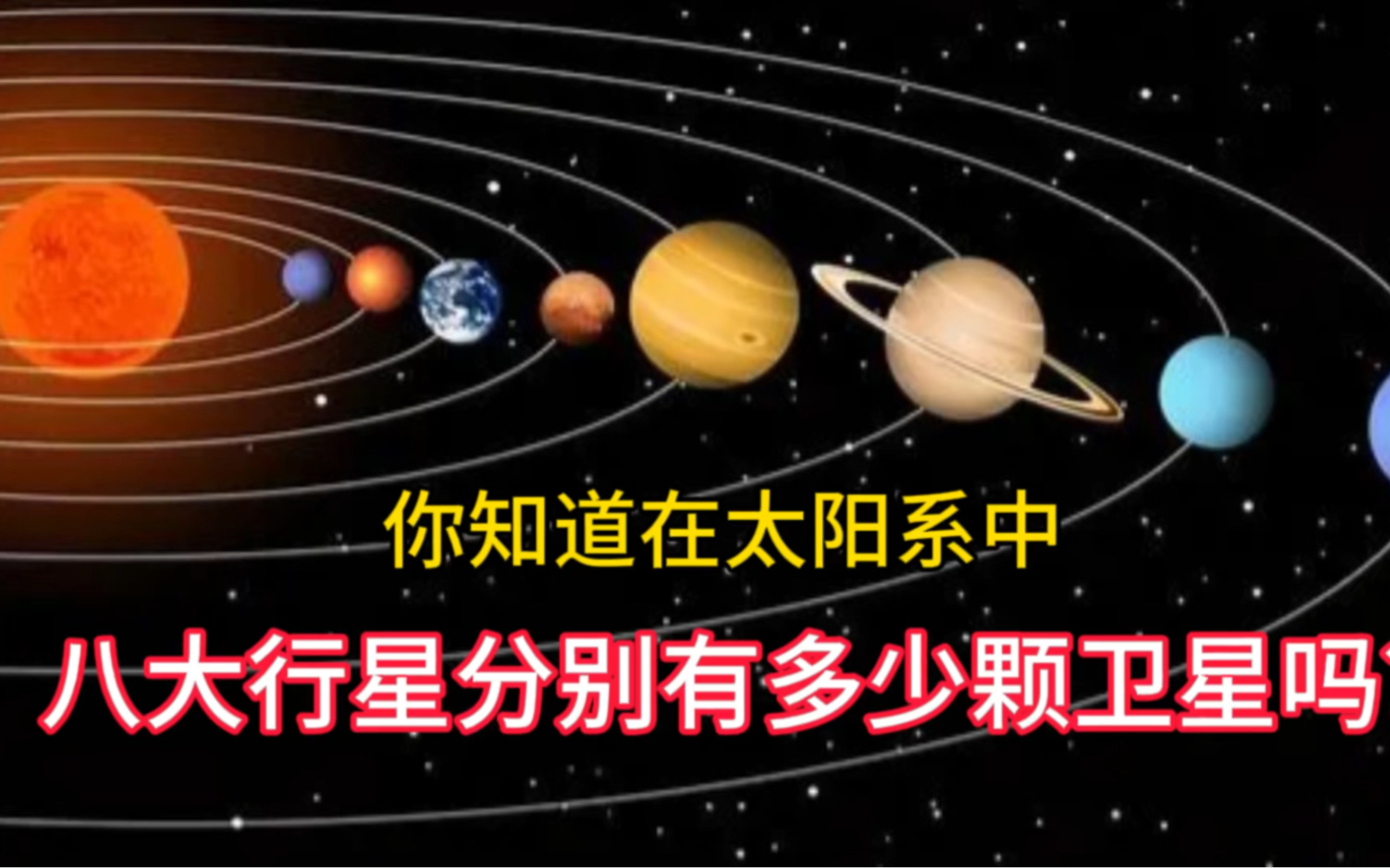 你知道在太阳系中,八大行星分别有多少颗卫星吗哔哩哔哩bilibili