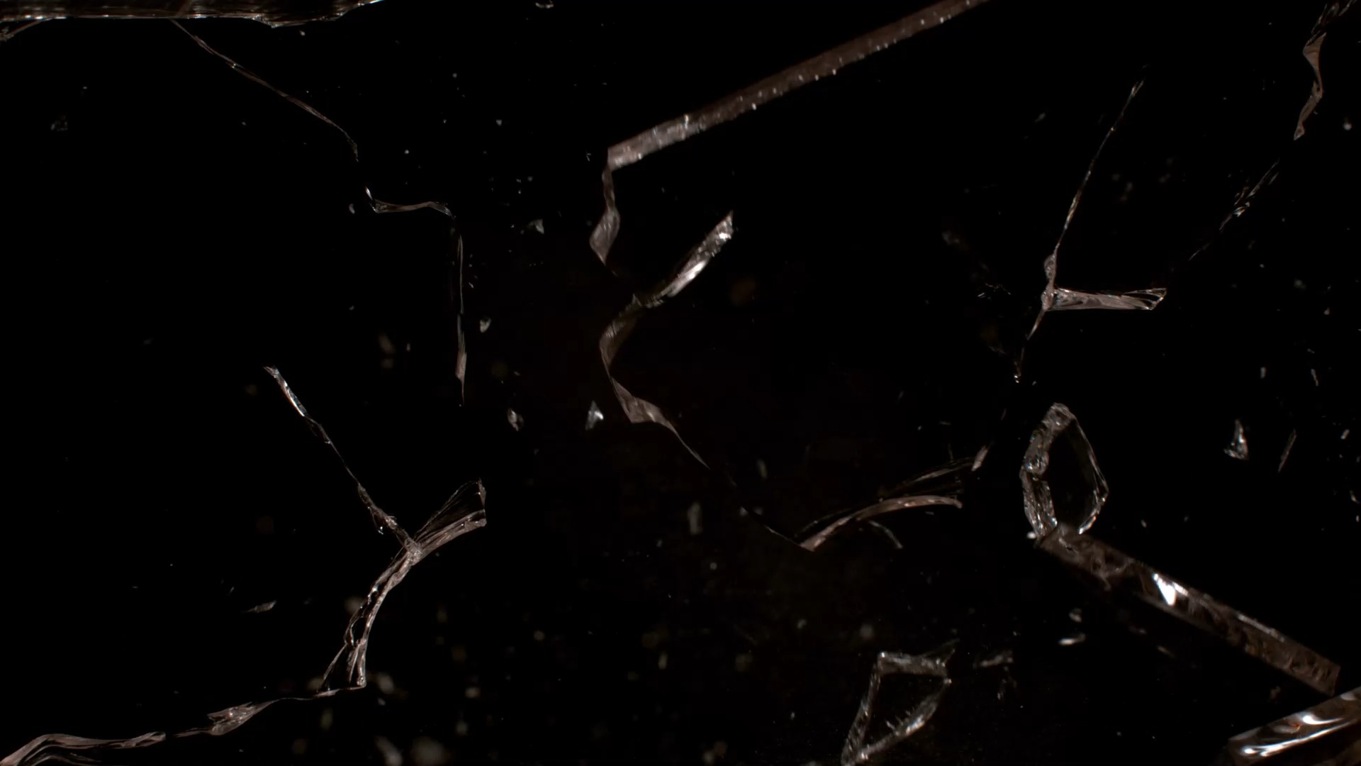 【184款潮流4k高清玻璃破碎效果影片转场剪辑mp4视频模板素材】炸裂