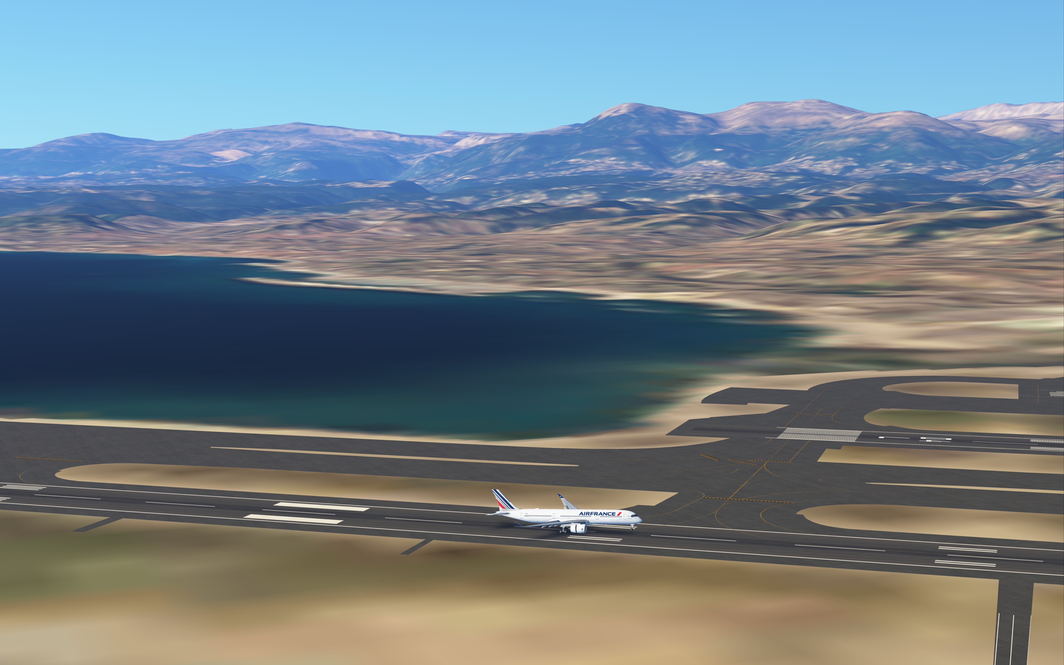 【a350】airfrance降落法国尼斯蔚蓝海岸机场(空客系列)