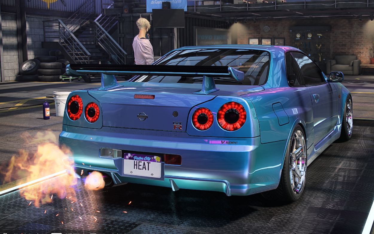 极品飞车21,914匹马力的skyline gtr 34,最帅的公路战神