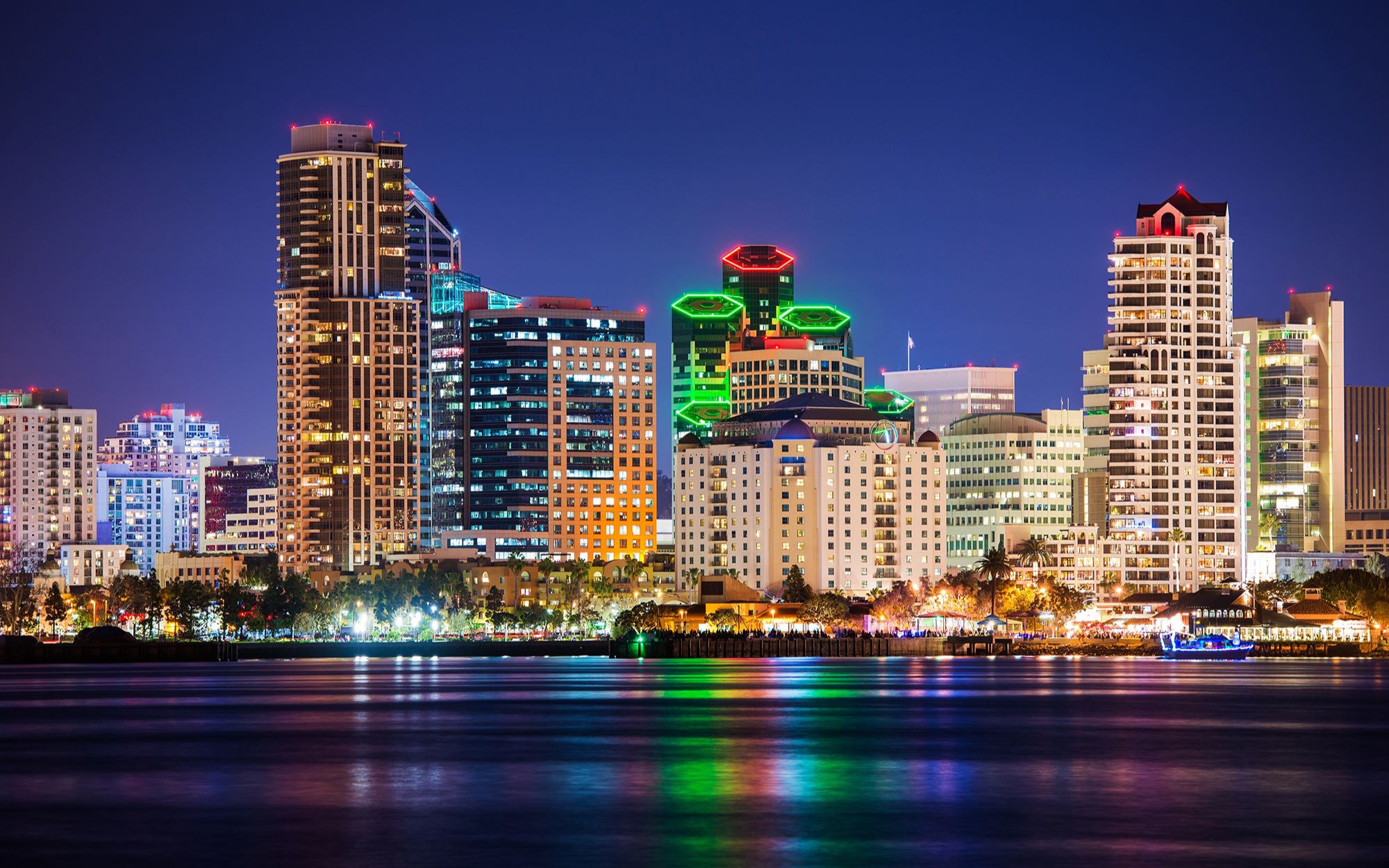 美墨边境的加州第三大都会区——圣迭戈市(san diego city )市中心