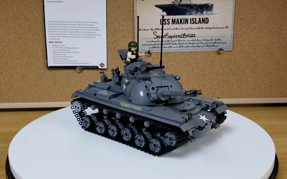 乐高mocbrickmaniam48a3巴顿坦克