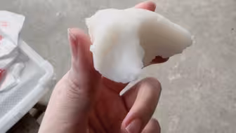 第一次吃刚打的年糕