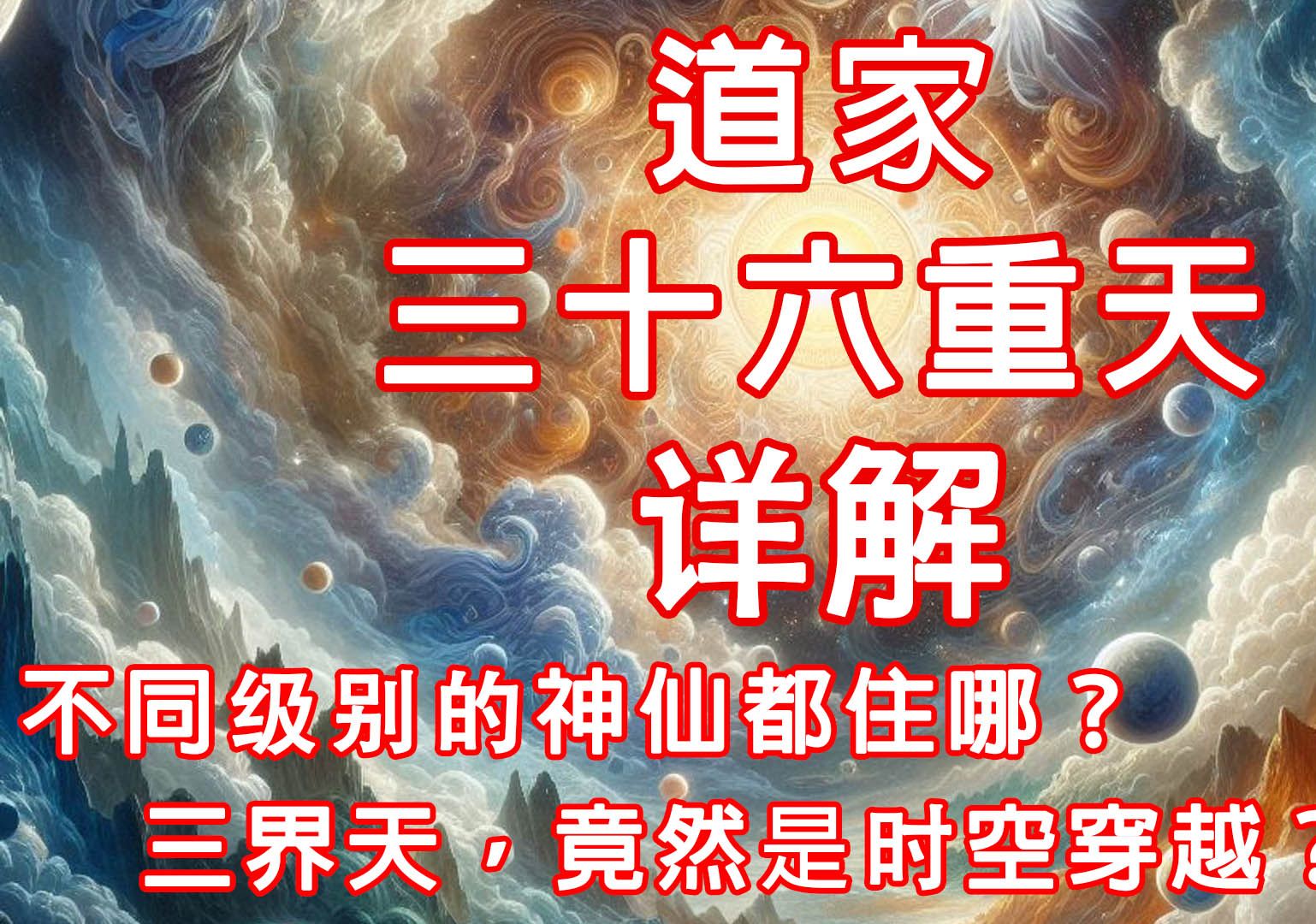 [图]道家三十六重天详解，不同級別的神仙都住哪？跳出三界竟然是時空穿越？