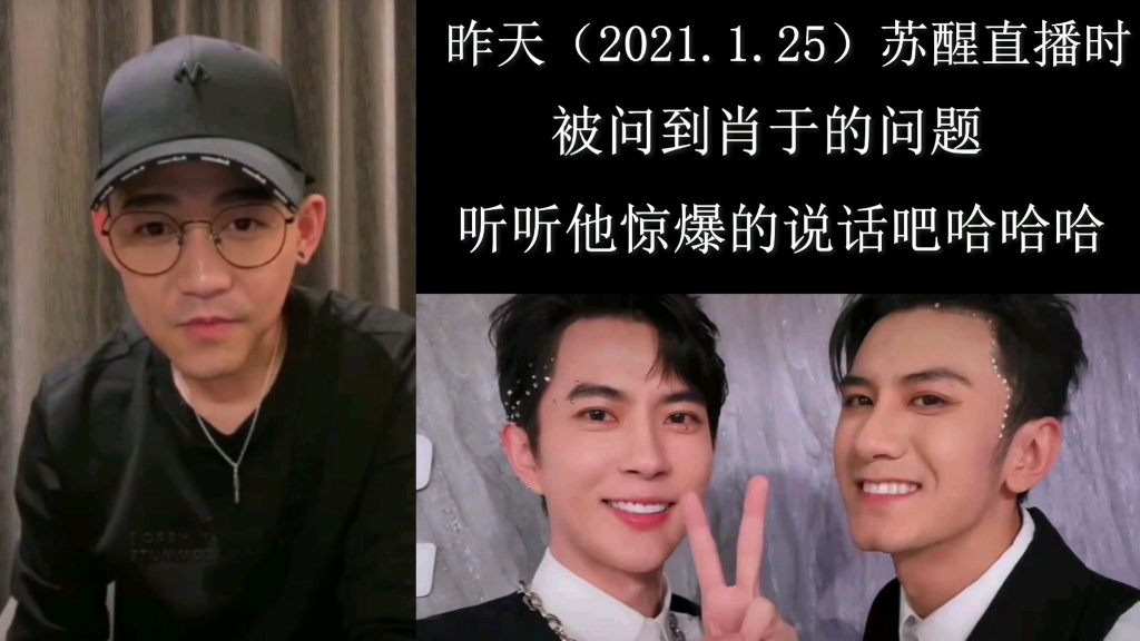 苏醒直播说肖顺尧于朦胧关系好到他不敢问不敢说!醒哥!