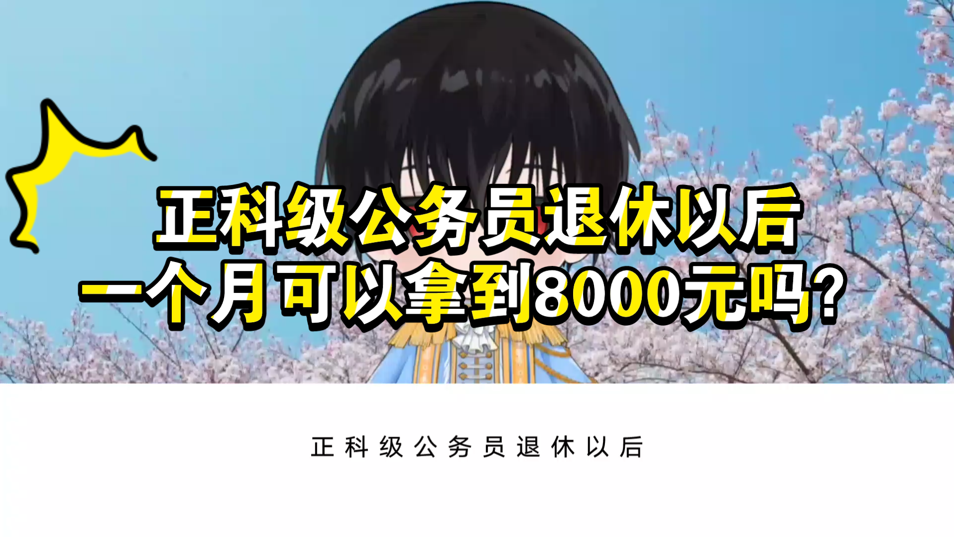 正科级公务员退休以后,一个月可以拿到8000元吗?哔哩哔哩bilibili