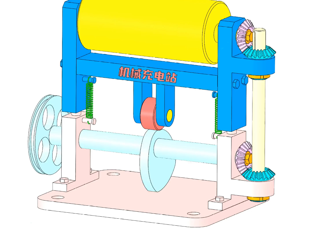 伸缩滚筒传动机构原理动画