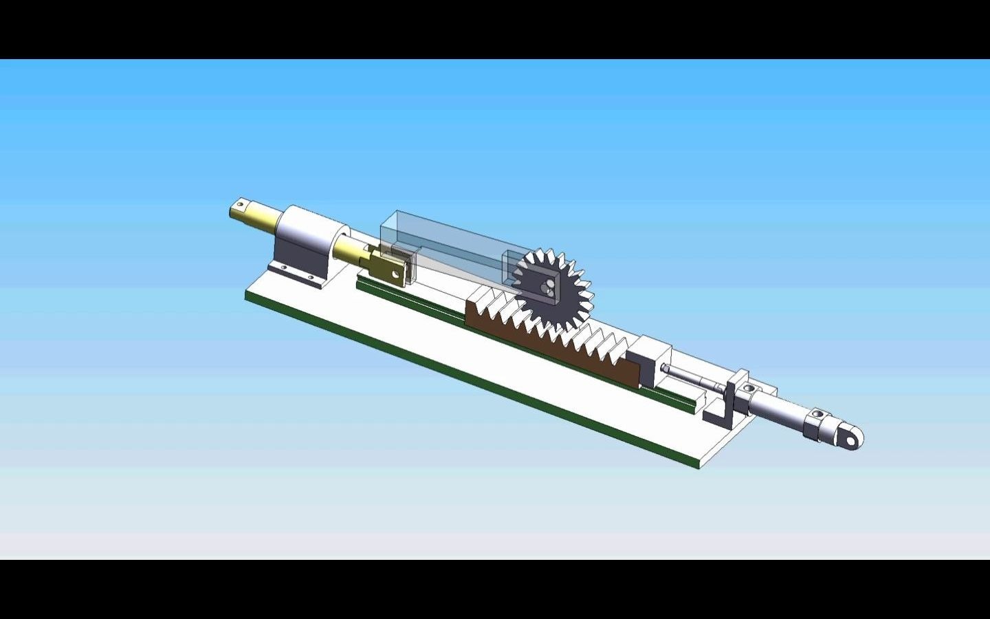 10.依靠齿轮齿条减速的直线运动