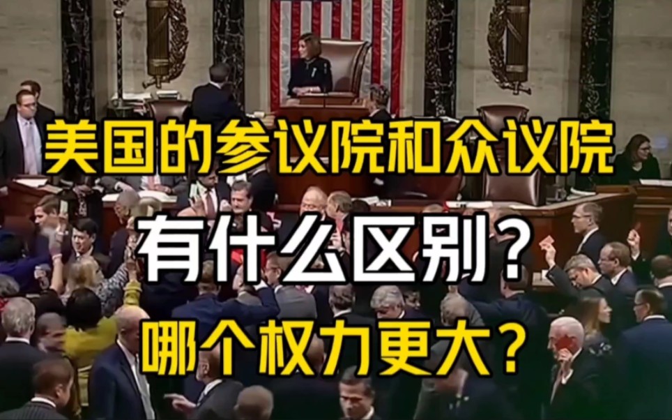 美国的参议院和众议院有什么区别?哪个权力更大?哔哩哔哩bilibili