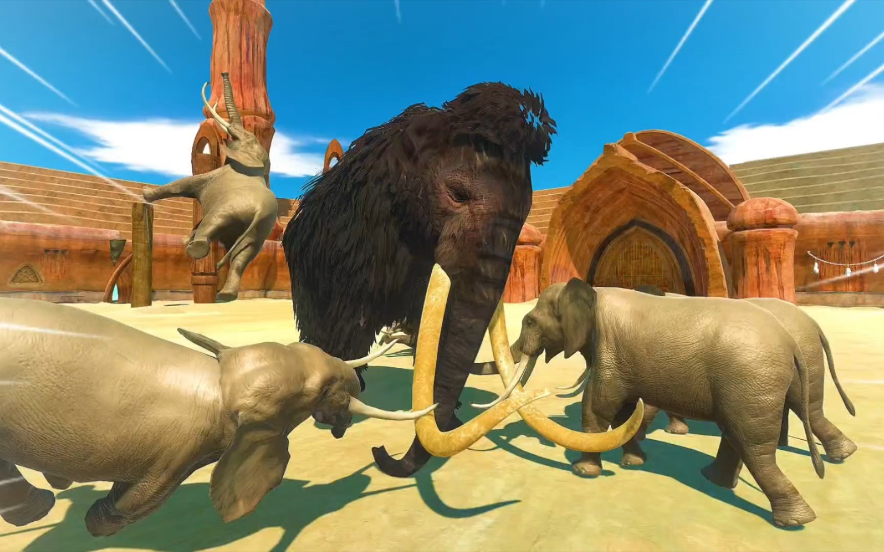 猛犸象vs大象,动物起义战斗模拟器.