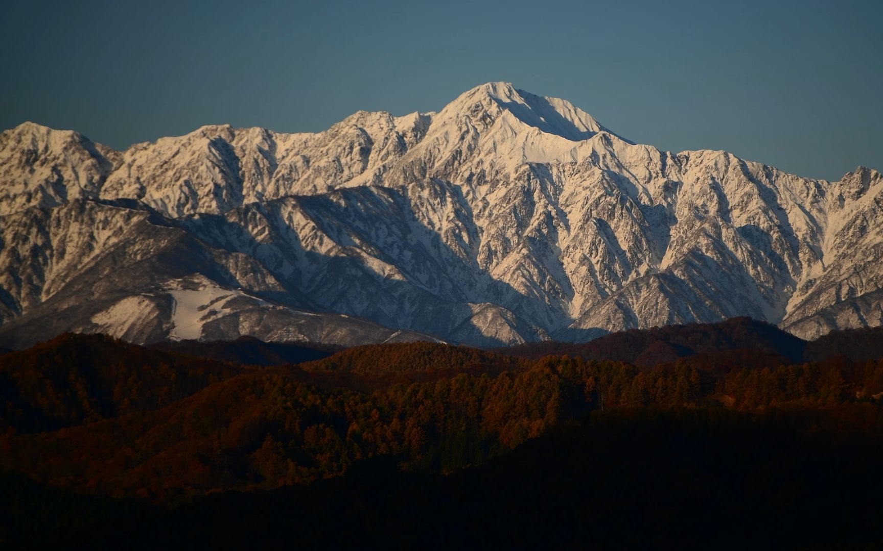 【绝对4k精品画质】清晨的大望峠和银装的北阿尔卑斯山