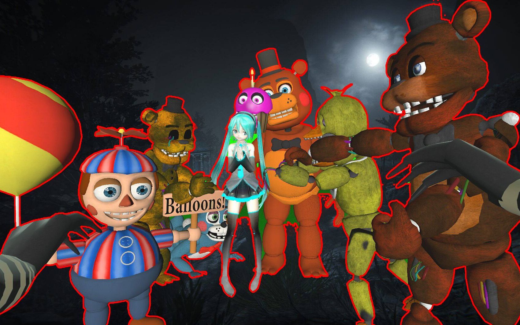 【fnaf模组】玩具熊的午夜后宫2被玩具包围!