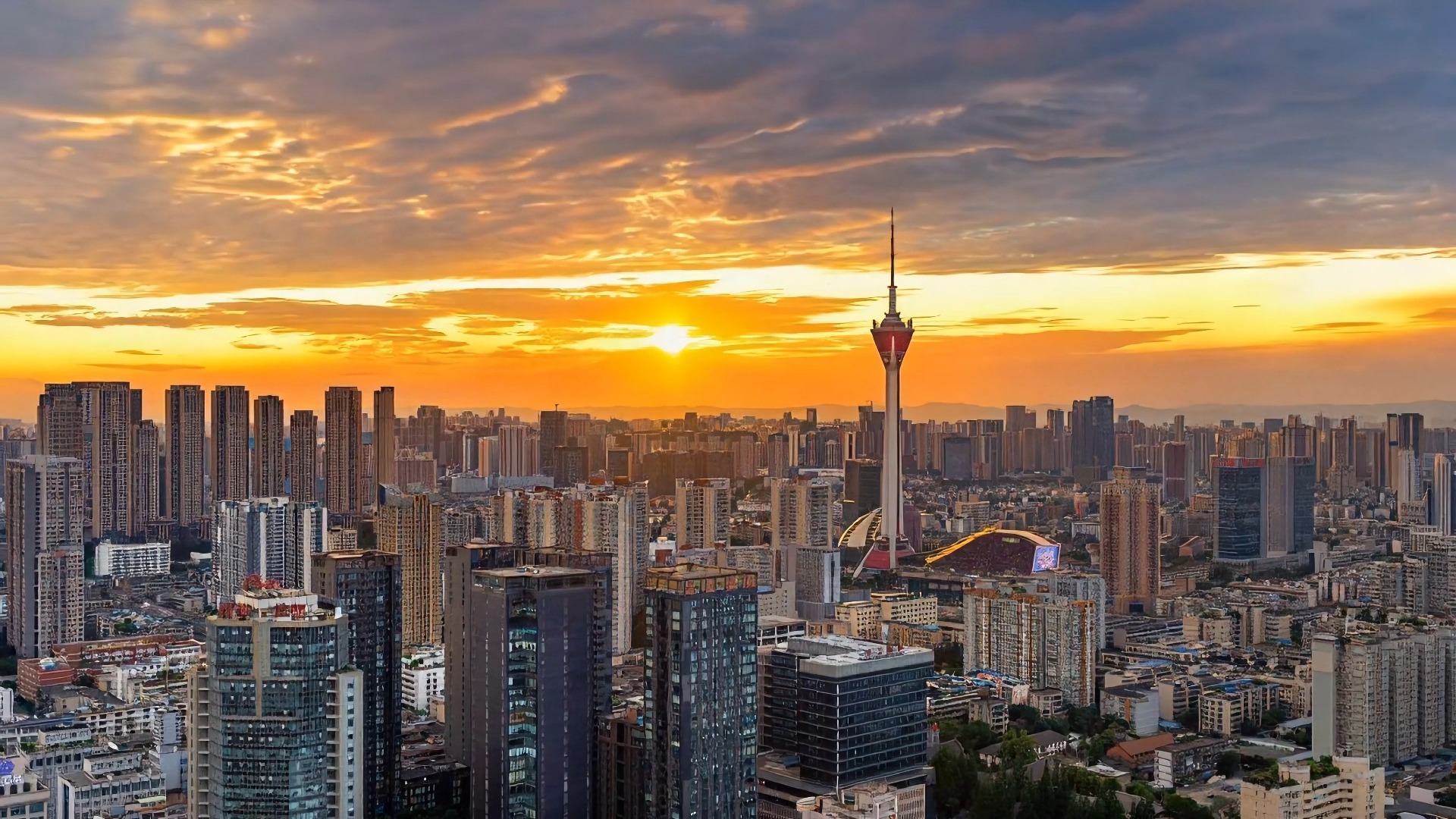 成都市地标航拍延时摄影宣传片