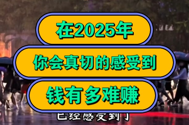 在2025年,你会真切的感受到,钱有多难赚!哔哩哔哩bilibili