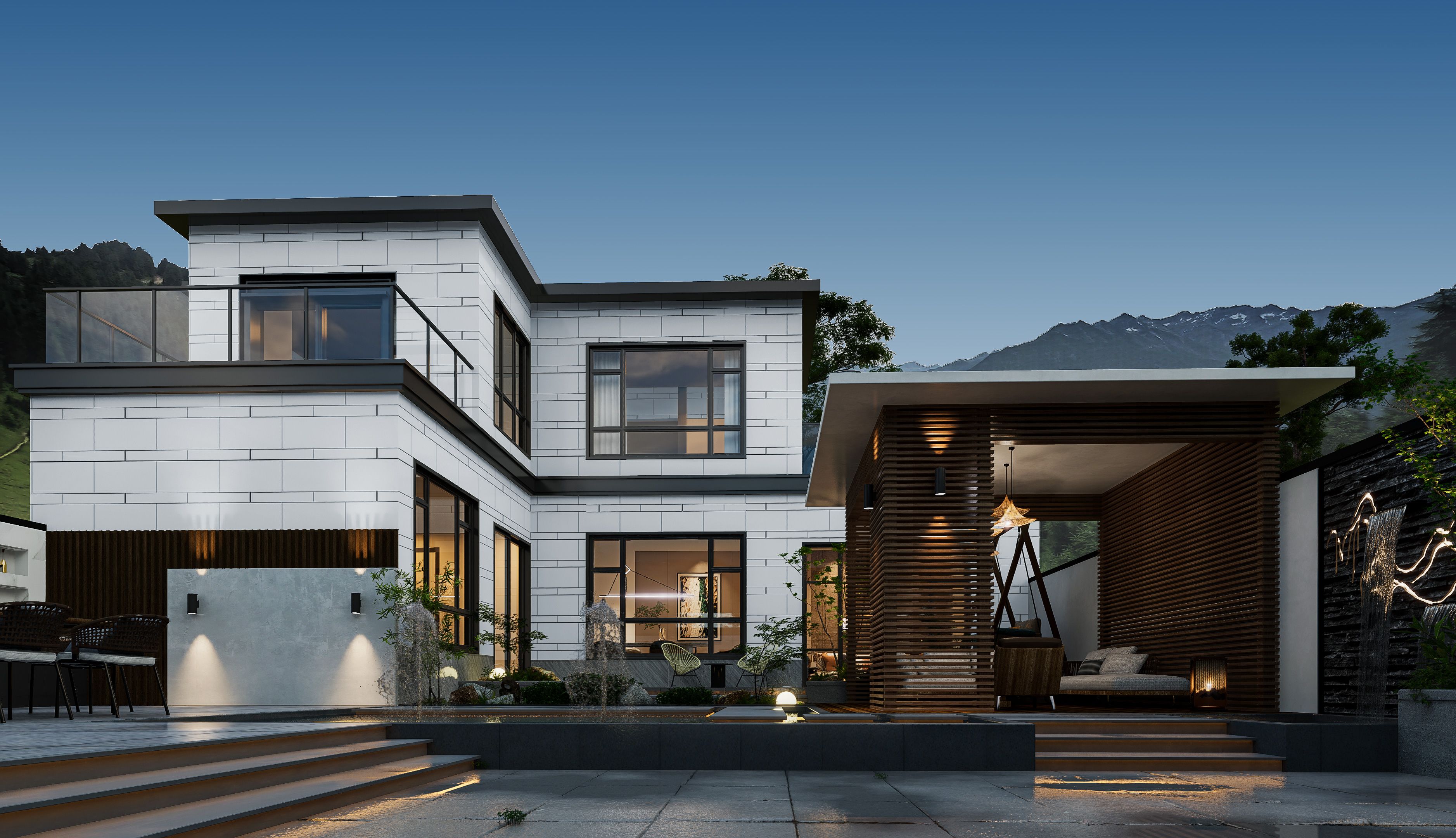 庭院渲染|su-d5渲染器