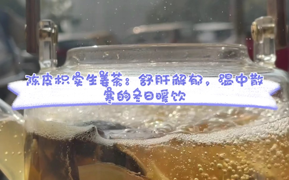 陈皮枳实生姜茶:舒肝解郁,温中散寒的冬日暖饮