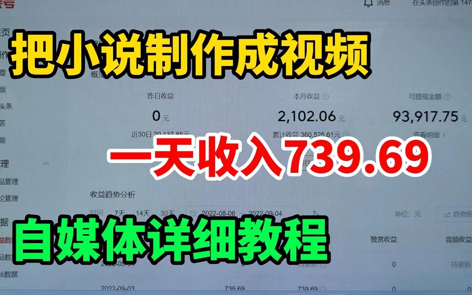 失业在家把小说制作成视频,一天也有700+,分享实操教程!建议收藏!哔哩哔哩bilibili