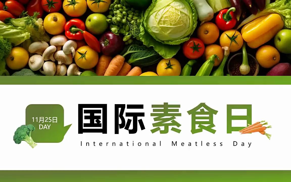 国际素食日ppt动态模板