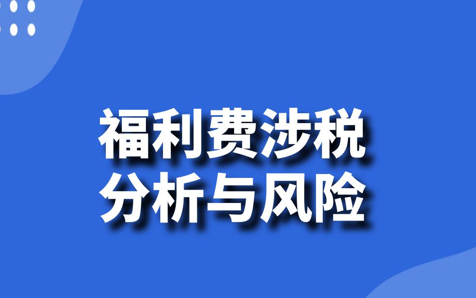 福利费的涉税分析与风险(交通费补贴、餐费补贴、食堂费用、通讯费补贴、旅游费、体检费、防暑降温费、住房补贴、个税、企业所得税、增值税)哔哩...