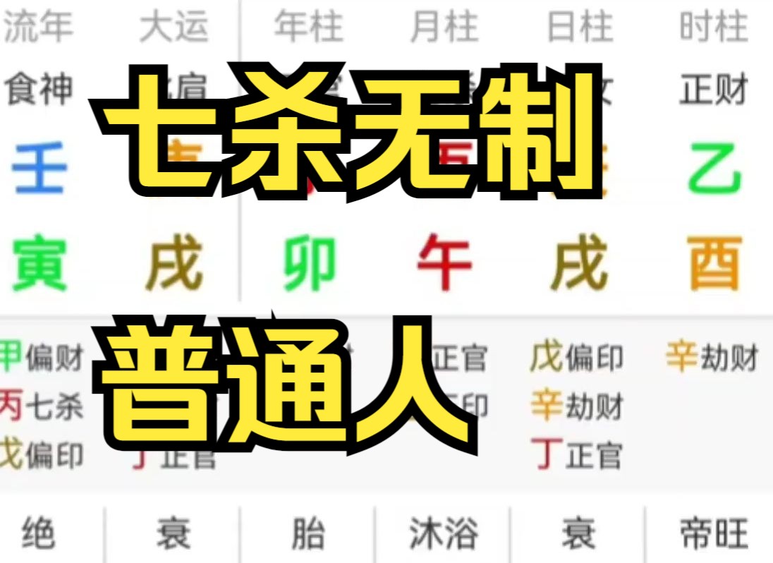 月令七杀无制,普通人哔哩哔哩bilibili