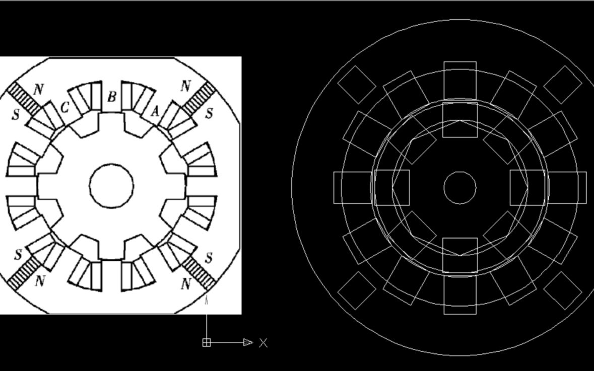 一步一步用CAD画永磁电机哔哩哔哩bilibili