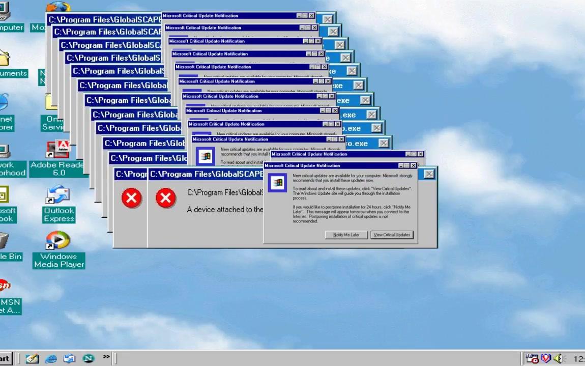 windows 98 crazy error