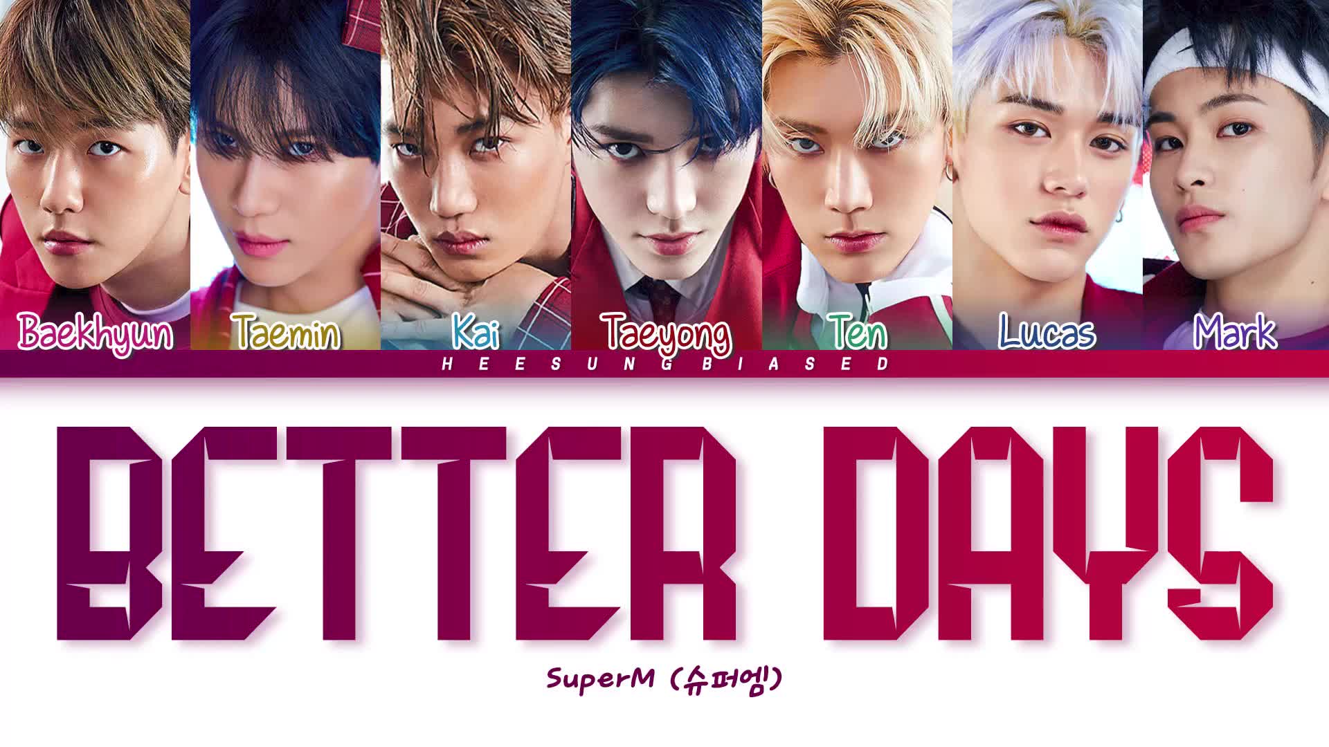 [图]SuperM -'Better Days' 歌词分配