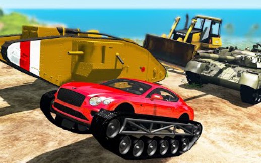 Tracked Vehicle War #1  Who is Better?  Beamng drive哔哩哔哩bilibili