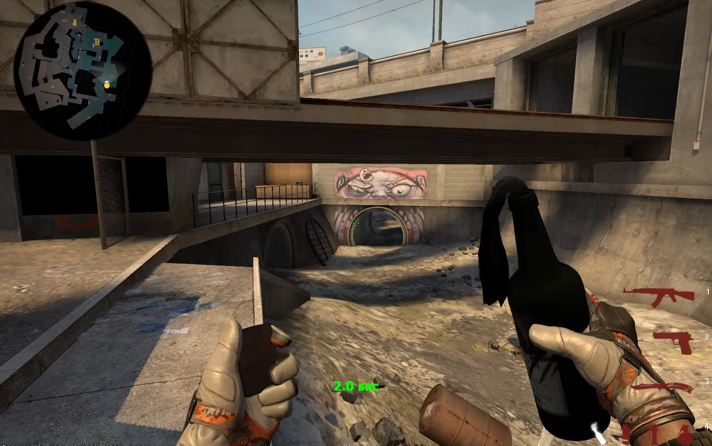 csgo overpass b区油桶火