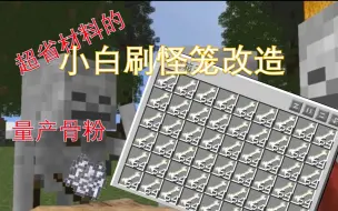 Descargar video: 【我的世界】五分钟学会的小白刷怪笼改造，超省材料，量产骨粉