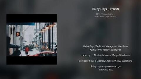 Alf Wardhana – Rainy Days Lyrics
