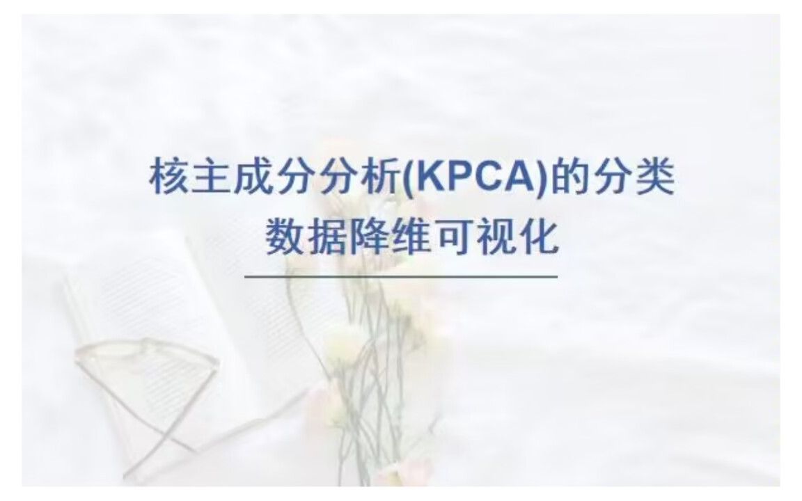 基于核主成分分析(KPCA)的分类数据降维可视化,matlab代码,多特征数据降维.哔哩哔哩bilibili