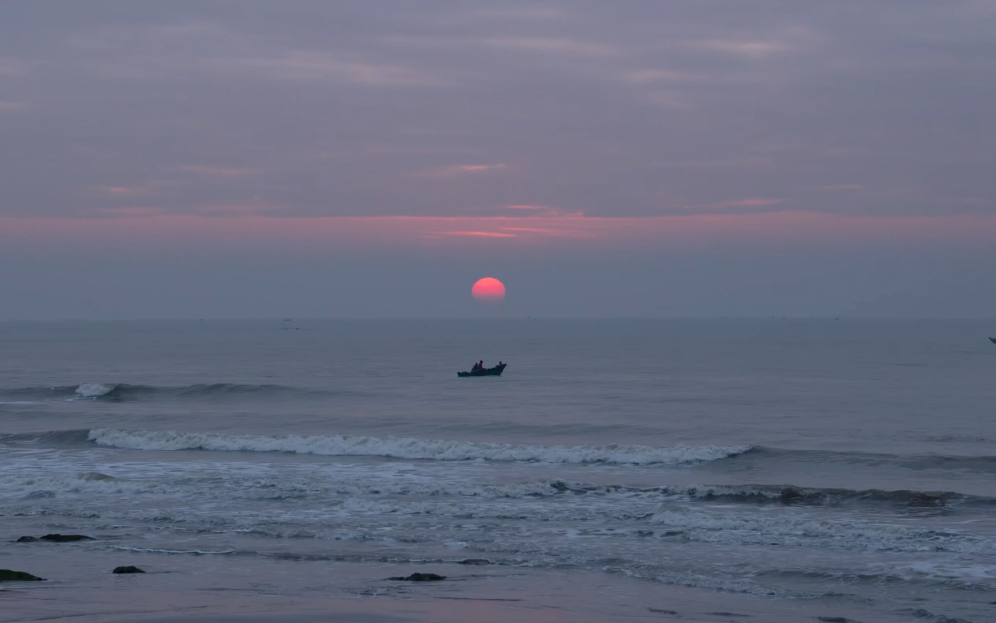 海上日出与日落(延时摄影)