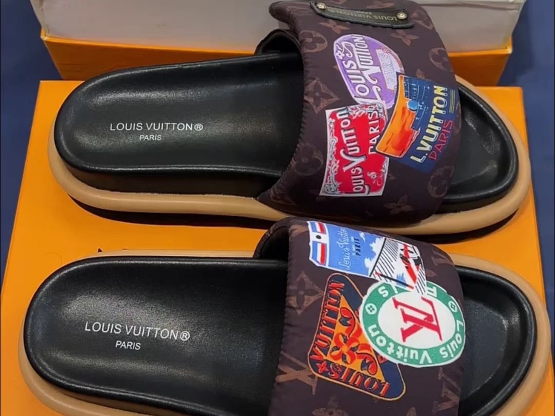 穿这个太有面子啦 奢潮男士lv拖鞋开箱分享