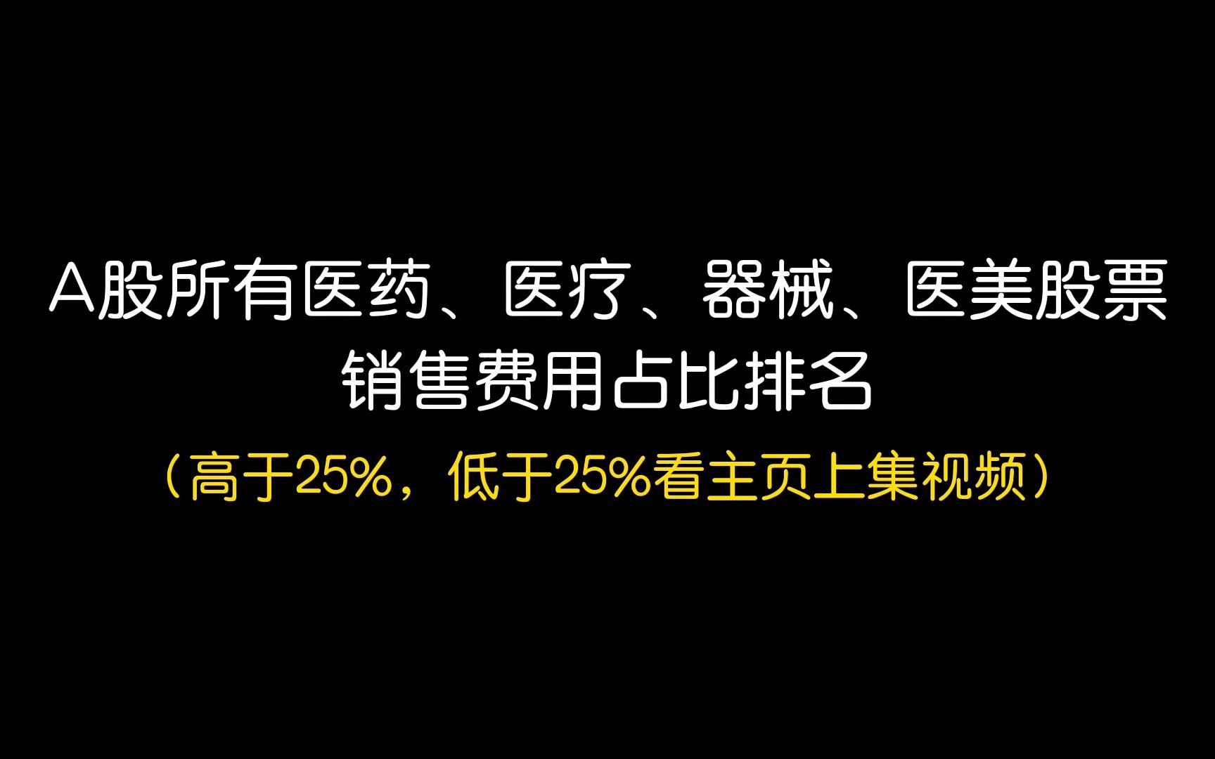 A股所有医药、医疗、医美行业销售费用排名(2)哔哩哔哩bilibili