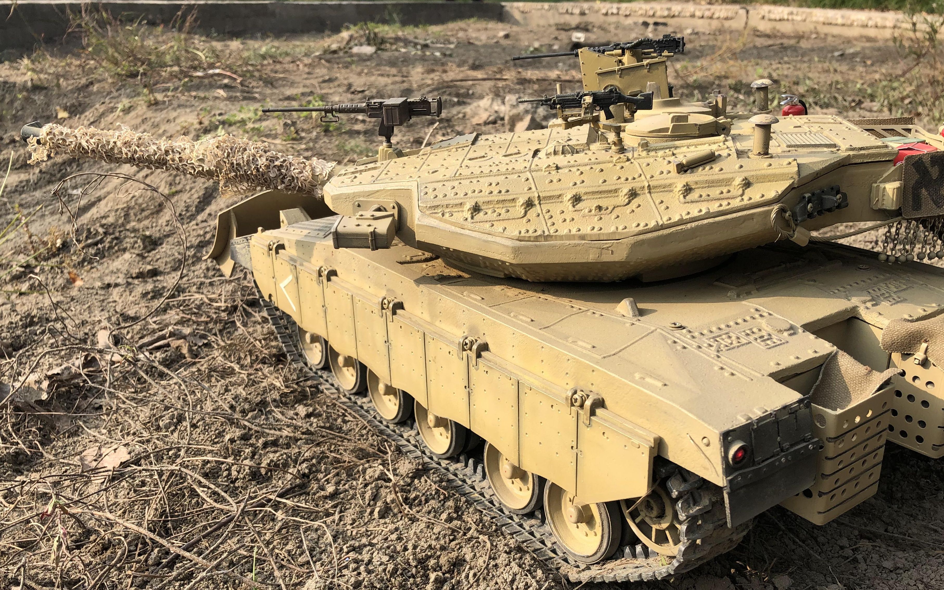 以色列梅卡瓦rc坦克全金属梅卡瓦3d1比16成品