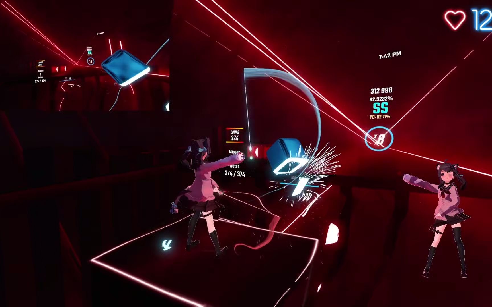 [图]【光剑舞】BeatSaber 节奏光剑 群青SS 新成绩