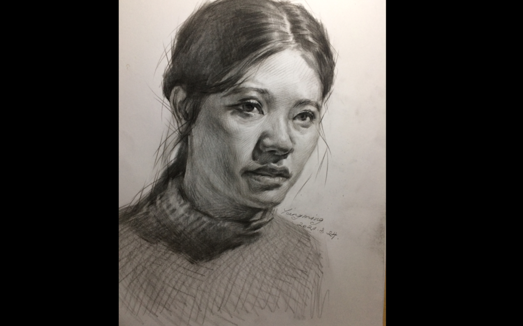 素描头像好看的女妇女