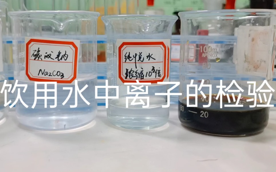 【化学实验】包装饮用水中离子的检验哔哩哔哩bilibili