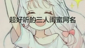 超好听的三人闺蜜网名 哔哩哔哩 つロ干杯 Bilibili