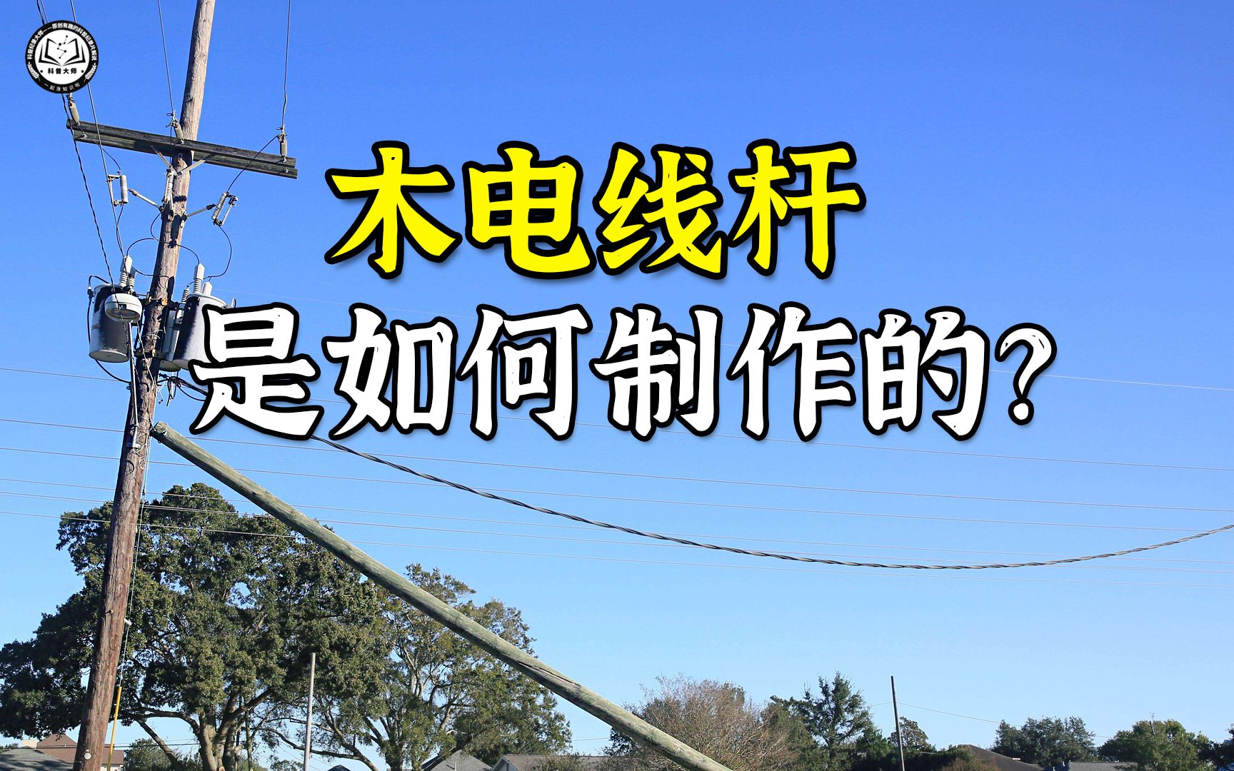 木电线杆是如何制作的?先将杉木剥去树皮,再放进大窑炉内烘干哔哩哔哩bilibili