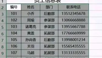 Excel自制表格