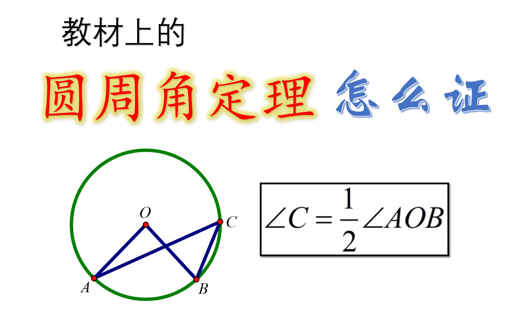 [初中数学]圆周角定理中的2倍关系怎么证明?哔哩哔哩bilibili