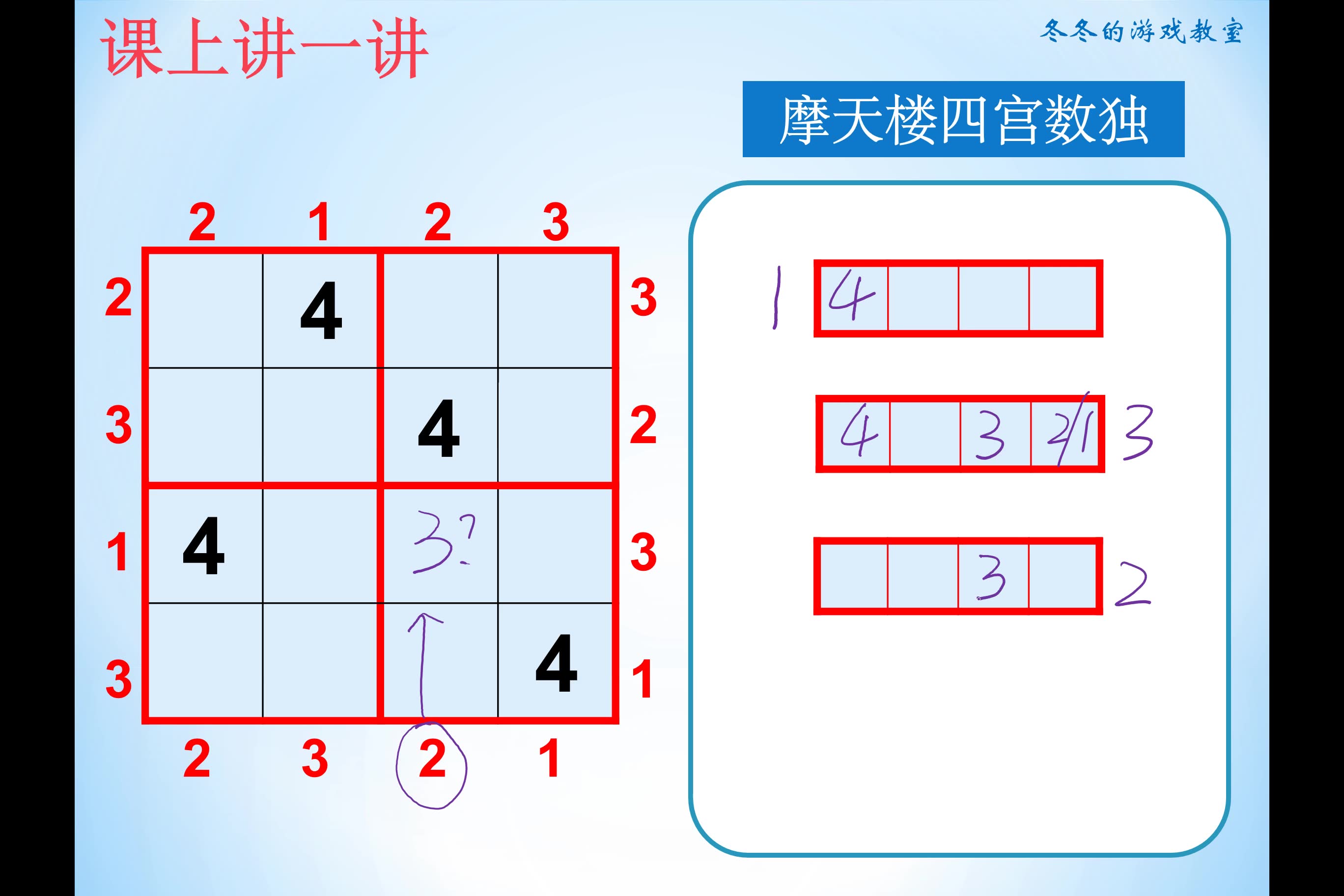 14四宫变形数独---摩天楼数独2