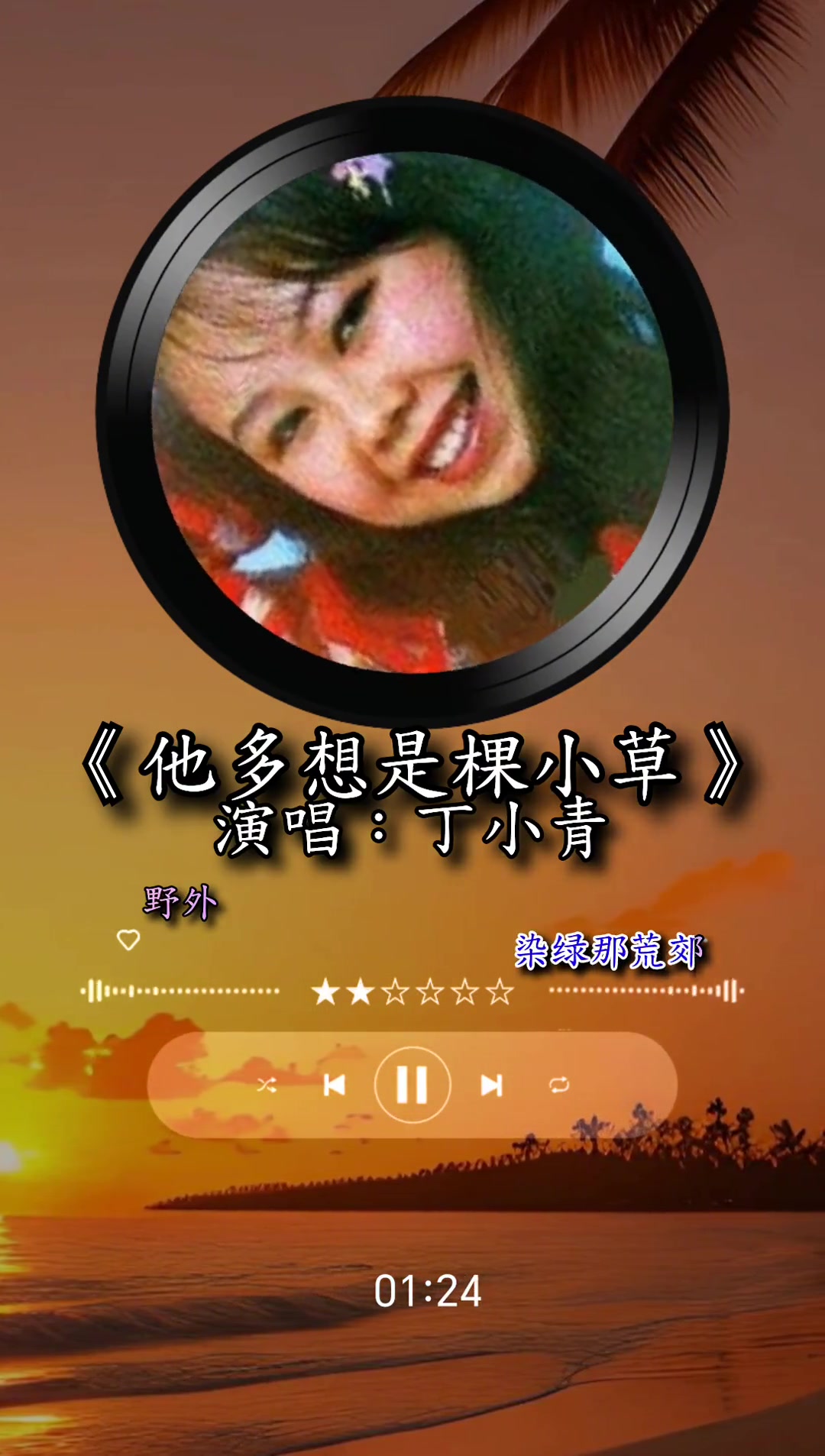 他多想是棵小草丁小青经典老歌音乐分享百听不厌的旋律