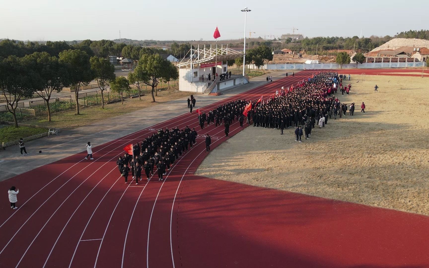 金华市宾虹高级中学阳光体育冬季长跑比赛