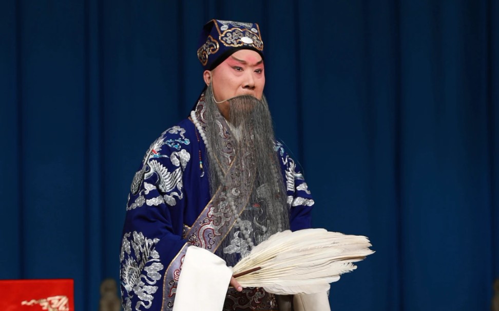 马派风格的京剧空城计强叔的鹤氅真好看