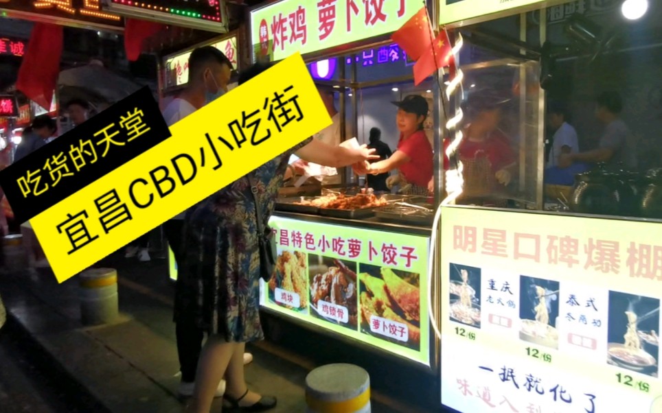 宜昌CBD小吃街,不仅小吃多,美女也多,不愧是旅游城市哔哩哔哩bilibili