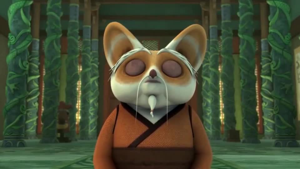 功夫熊猫:灵鬼以为阿宝走了想偷袭师傅,却没想到阿宝并没有走远