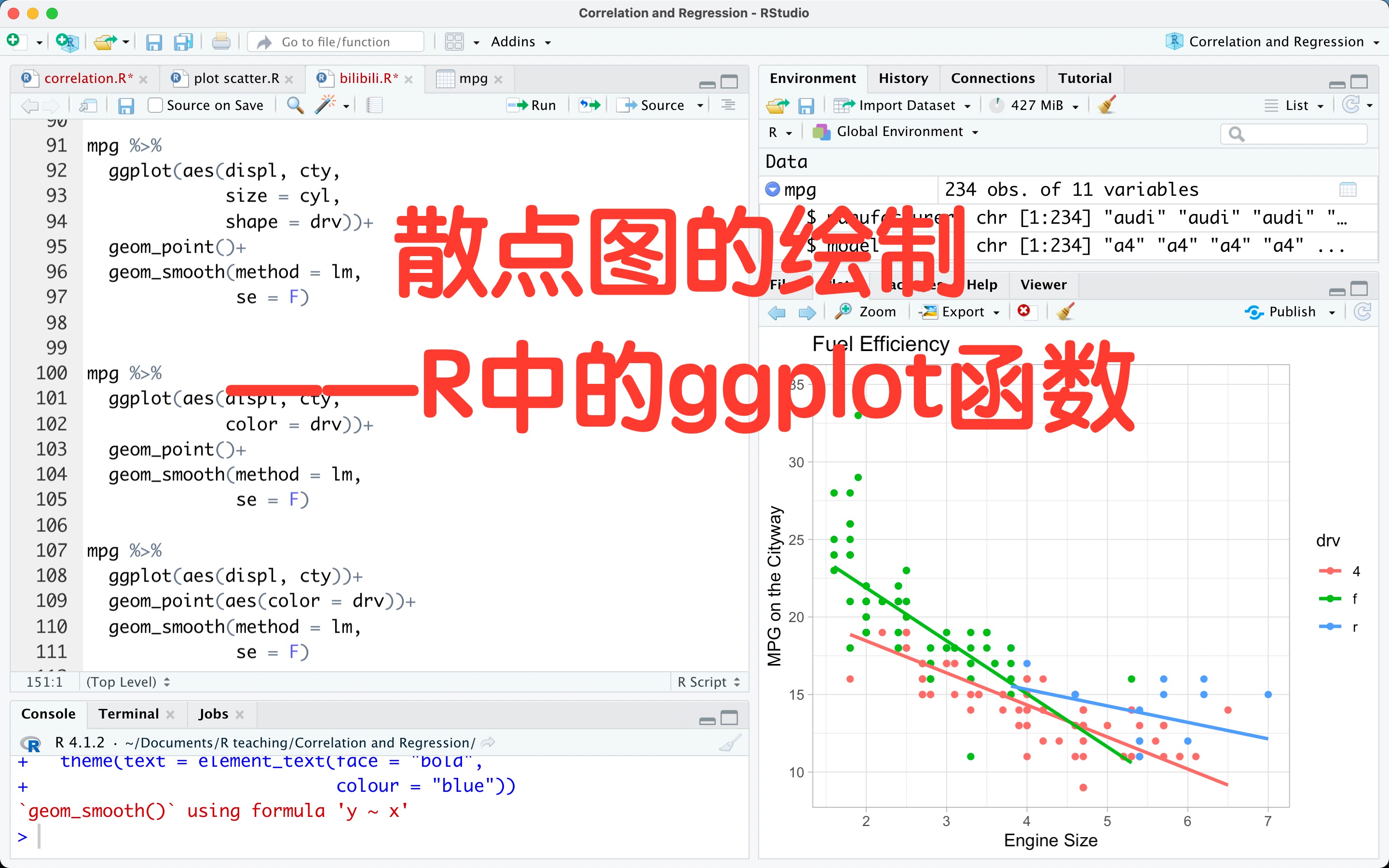 ggplot函数绘制散点图哔哩哔哩bilibili